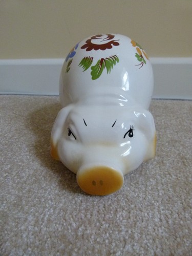 Large vintage ceramic piggy - large,
