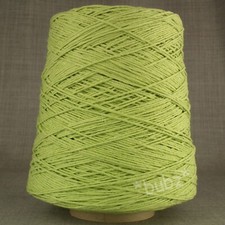 SOFT DOUBLE KNITTING COTTON YARN LIGHT LIME 500g CONE 10 BALL DK WEAVING CROCHET