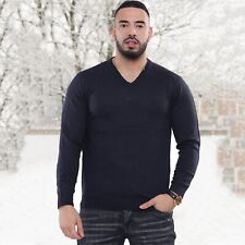 Mens V Neck Jumper Long Sleeve