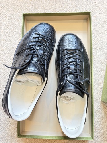 Gucci men black - leather, gg