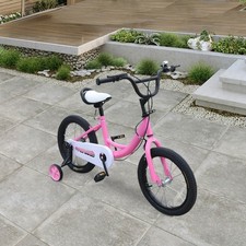 16 Inch Kids Bike Children Girls Pink Bicycle Cycling Removable Stabilisers NEW