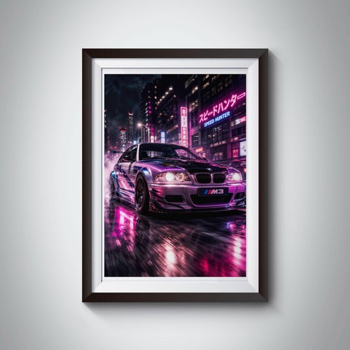 Bmw e46 cyberpunk - cyberpunk, neon