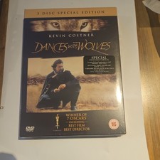 Dances with Wolves DVD 2004 Kevin Costner, Certified 15, 3-Disc Set