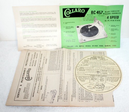 Collaro 457 record - collaro,