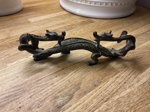 Antique chinese bronze double - bronze,
