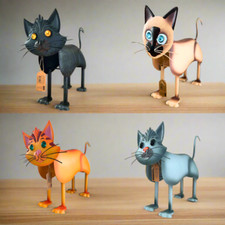 Metal Cat Ornament Garden