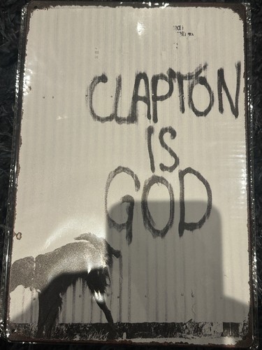 Clapton god metal sign - is,