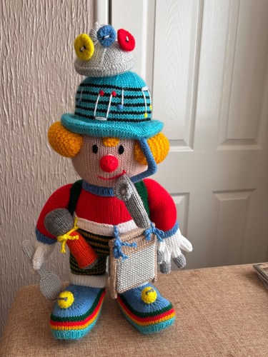 Large hand knitted - , clown