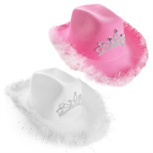 Pack cowgirl hats pink - 2, white