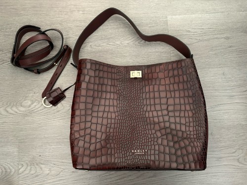 Radley brown mock croc - mock, leather