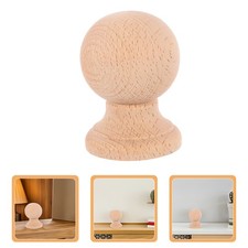  Unfinished Wood Finials Stair Spindles Wooden Bun Foot for Furniture