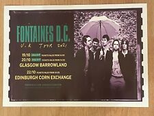 FONTAINES D.C Concert poster - Glasgow/Edinburgh 2021 show tour Gig memorabilia.
