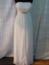 Wedding dress size 8 white chiffon Venus, Halloween? F