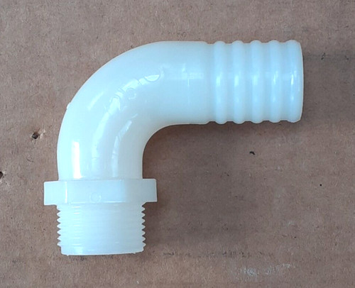 White plastic elbow joiner - plastic,
