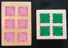 Shadow scribble squares Docraft Whispers wood mounted rubber stamps - cardmaking