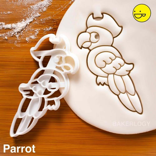 Pirate parrot cookie cutter - pirate,
