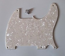 5 Holes Tele/Telecaster Pickguard Scratch Plates for Esquire Aged Pearl 3 Ply