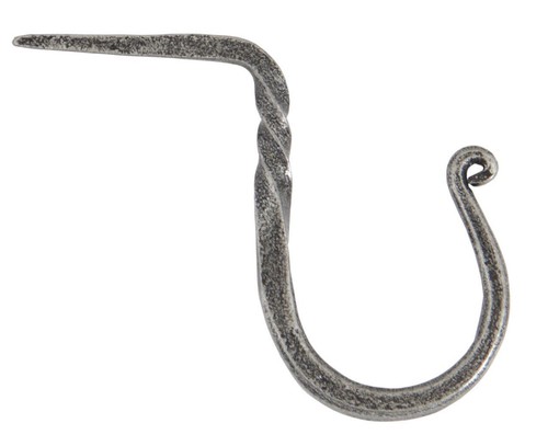 Small twisted pewter finish - twisted,