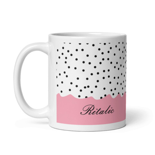 Personalized polka dot - dot, mug