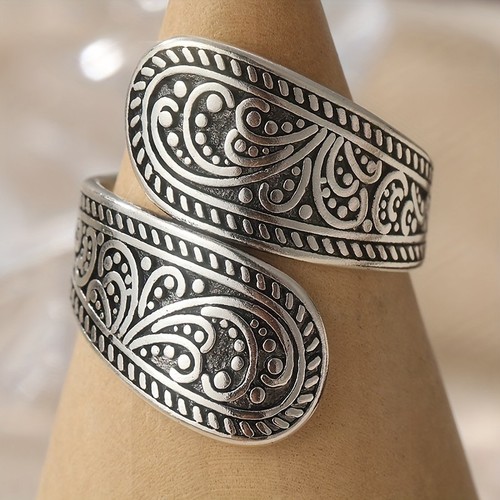Silver tone adjustable wrap - silver,