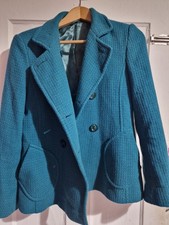Hobbs Teal blue Jacket Size 12 autumn spring