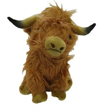  Soft plush cuddly Bull Brown Scottish Scotland souvenir  present Preloved vgc 