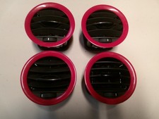 Set of 4 Four Vauxhall Corsa D Dashboard Air Vents Red Surrounds /Corsa SRi