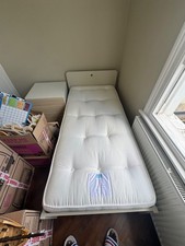 Great Little Trading Co Star Bright Kids' Bed Frame, Single, Oatmeal & Mattress