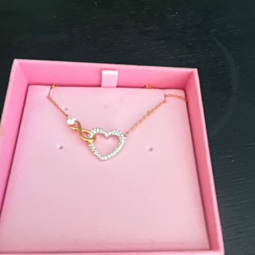 Rose gold metal heart - rose,