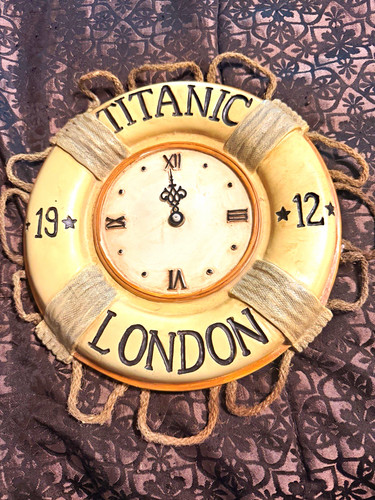 Solid wood titanic clock - wood,