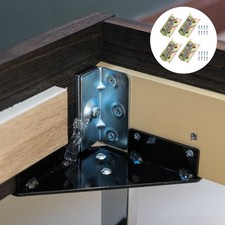 4 Pcs Iron Bed Rail Brackets