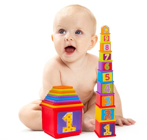 Baby stacking cups bright - 10,