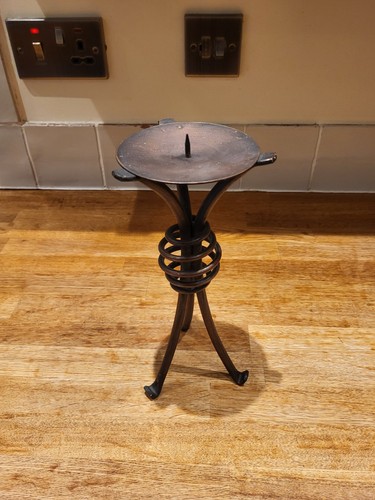 Wrought iron candlestick - wrought,