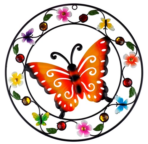 Large 35cm butterfly round - butterfly,