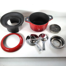 Invicta Cast Iron Fondue Set Red Made In France