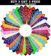 Bandana Cotton Paisley Mouth Protection Headband Head Wear Wrap Band Neck Scarf