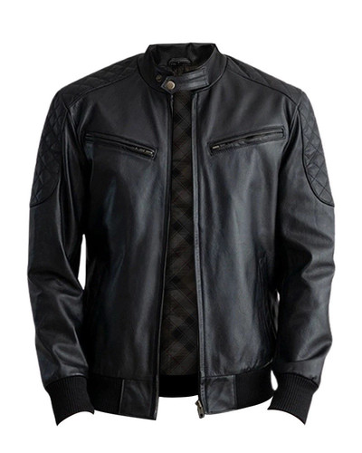 Mens black sheepskin leather - mens,