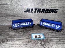 Hornby OO Gauge Blue LWB 12-Ton 7 Plank Mineral Wagon - Lochgelly 1898 X 2