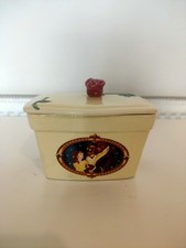 Disney Beauty & The Beast Butter Dish With Rose Vintage 2002 Clover Collectible