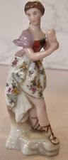 Antique 19th C German Porcelain Figurine Of A Lady With Mask after Volkstedt