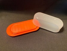 NEW Tupperware Impressions Butter Dish - 1 stick - ROSEY ORANGE - FREE SHIPPING!