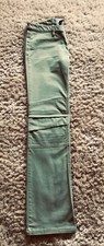 EARL JEAN Size 27 8 - 10 Khaki Green Mid Rise Straight Leg Stretch Cotton Jeans 