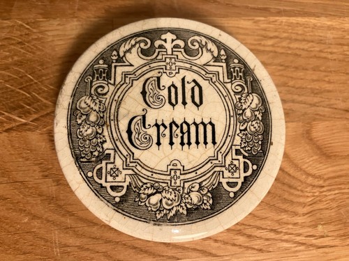Antique pot lid black - pot, white