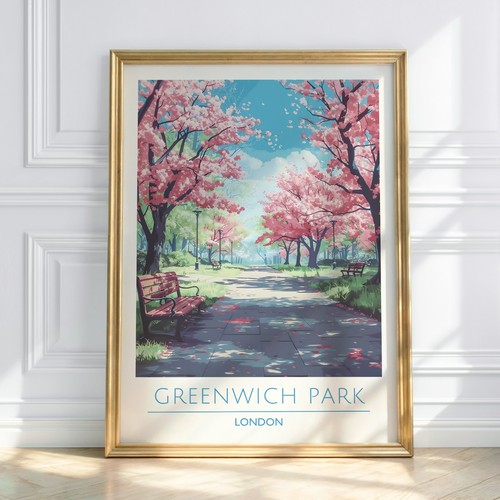 Greenwich park london print - london,