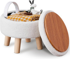 Modern Storage Ottoman Round