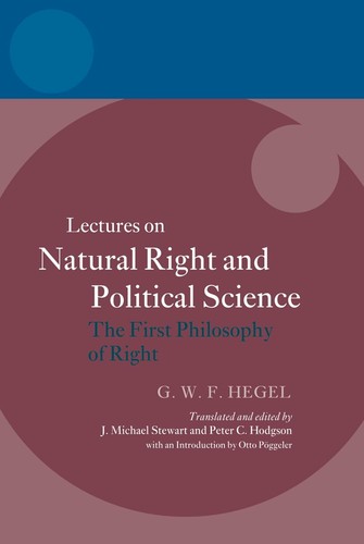 Hegel lectures natural - lectures, on