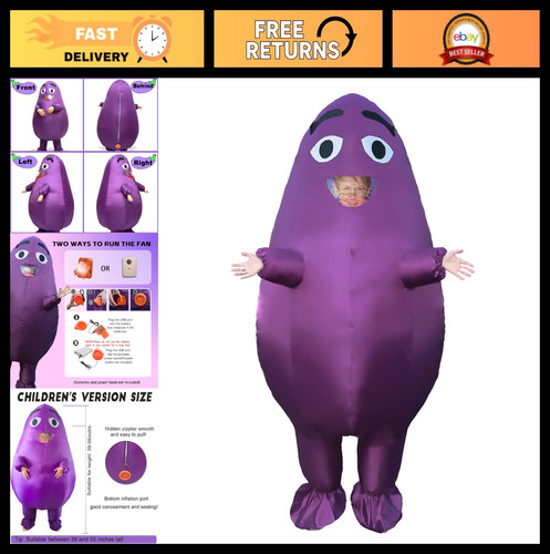Inflatable purple grimace - purple,