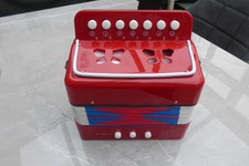 John Lewis Red Accordion Children's 7 keys  musical instrument toy