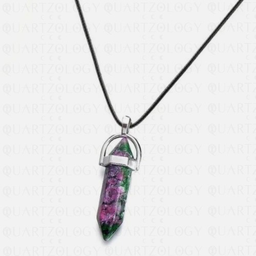 Ruby zoisite necklace healing - necklace,