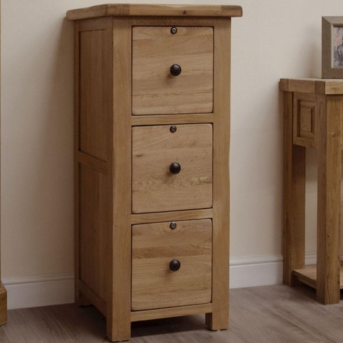 Solid oak filing - filing, cabinet